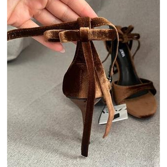 ZARA Ochre Bow Heels 🤎✨ NWT | Sizes 9 • 10 - Picture 8 of 16
